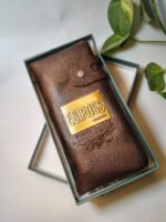 long esiposs wallet man wallet gift price in bd Brown leather ESIPOSS wallet in gift box with gold logo plate